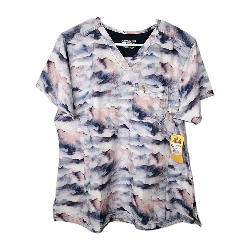 NWT Carhartt Force Modern Fit Scrub Top Women's XL Nurse Medical Hospital